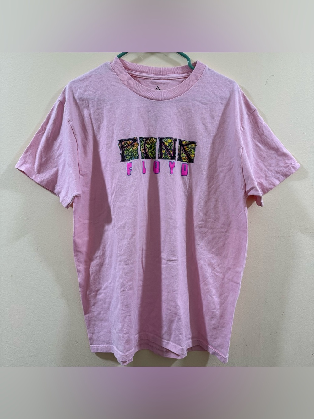 Mens Pink Floyd Pink Logo Graphic Tee size L